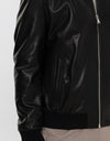 Tommy All Leather Men's Bomber Jacket | Black